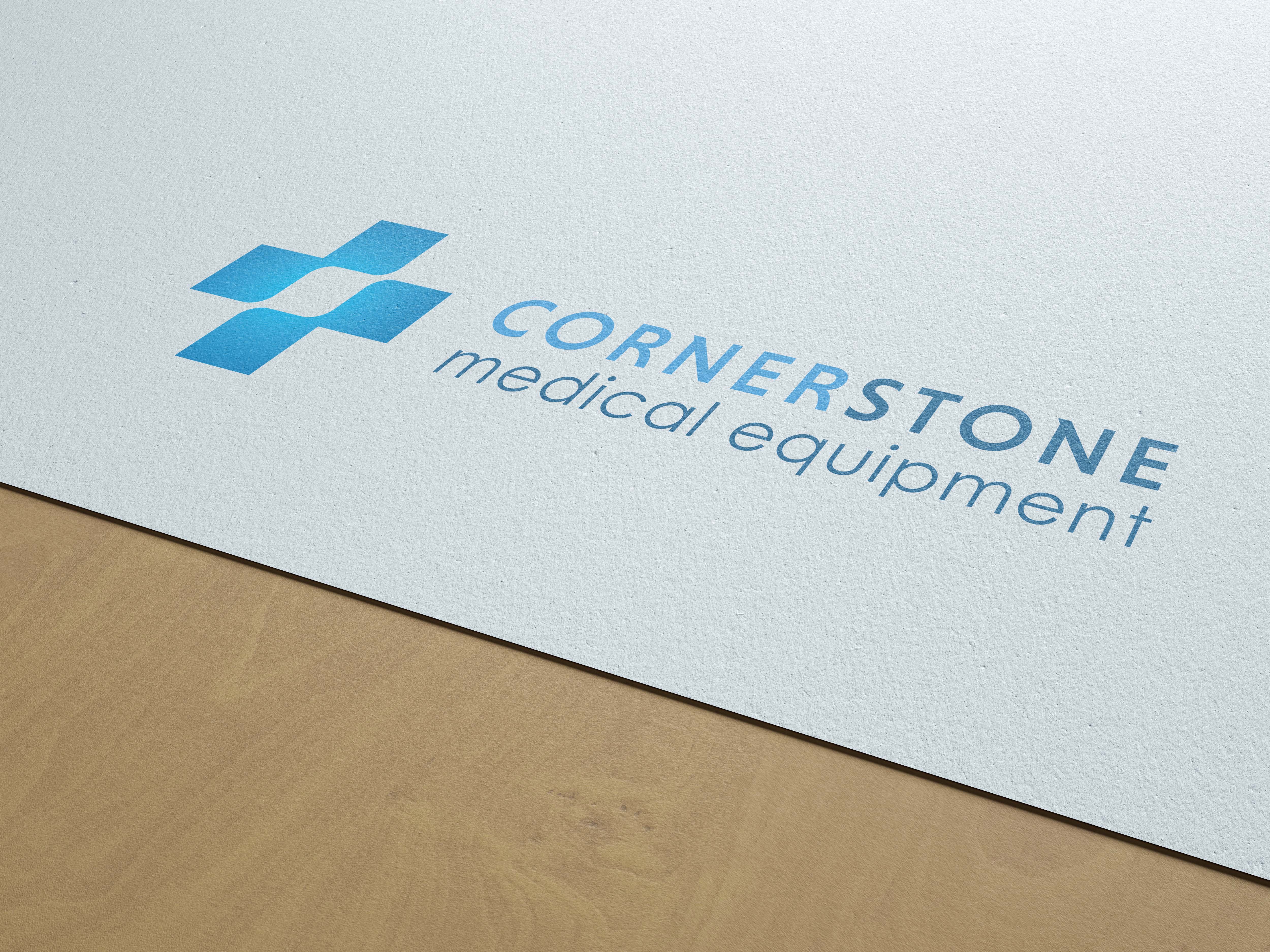 Cornerstone Medical Equipment Logo on Natural Paper